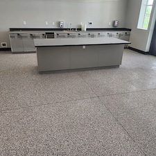 Worn-Out-Damaged-Epoxy-Concrete-Coating-Replaced-with-Long-Lasting-Polyaspartic-Coating-in-Louisville-Recreation-Building 3